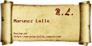 Maruncz Lelle névjegykártya